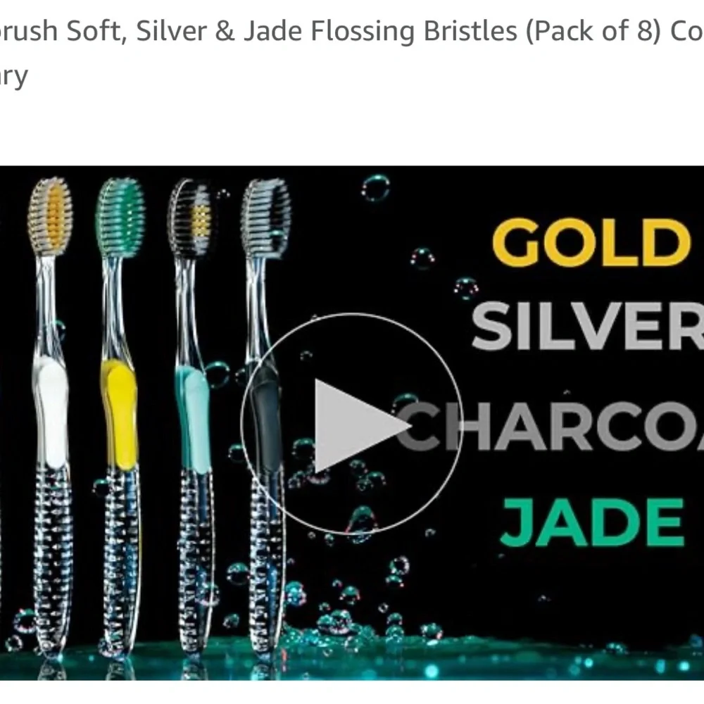 Silver and Jade Toothbrush Set